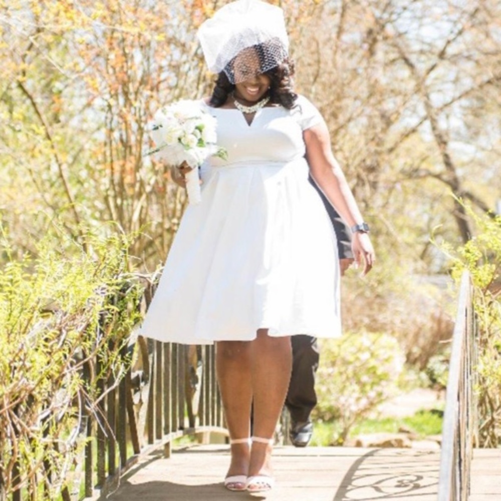 White Off the Shoulder Vintage Wedding Cocktail Party Dress